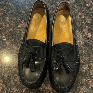 Cole Haan Nike Air Size 9M Black Leather Tassel Loafers
